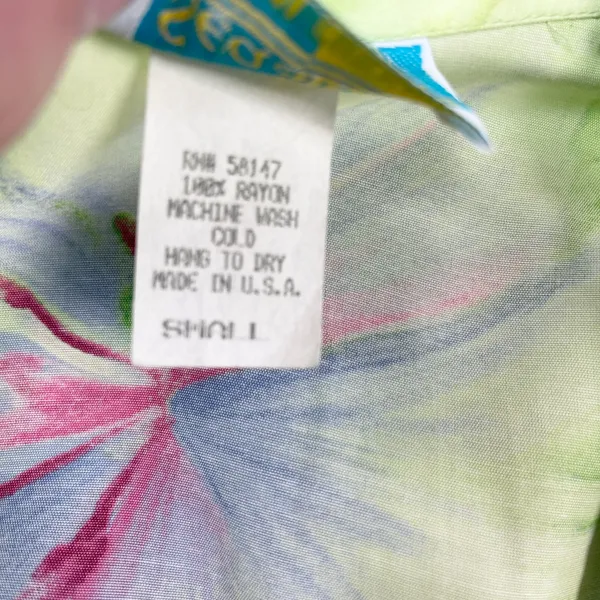 VTG Sea Suns Blouse Top Womens Small Tropical Floral Cottagecore Boho‎ Bratz USA - Image 8