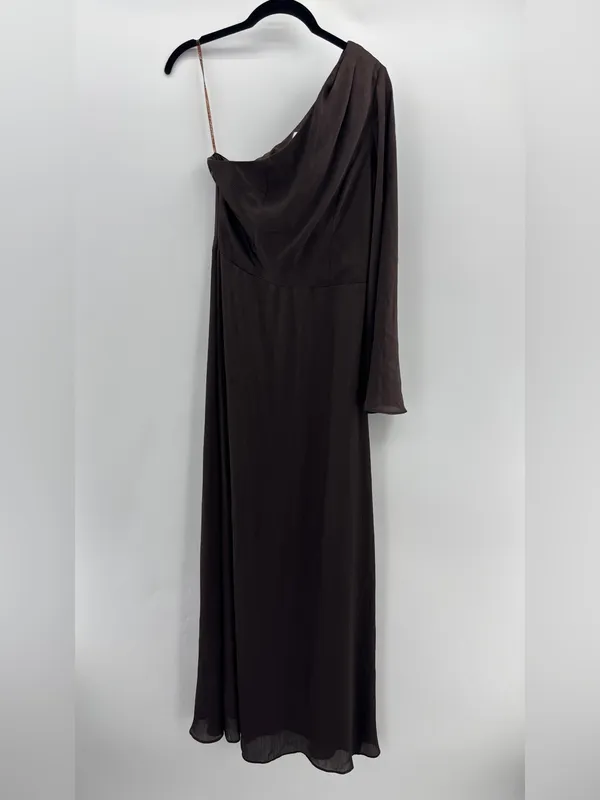 Sachin & Babi One Shoulder Keely Gown in‎ Brown - Image 4