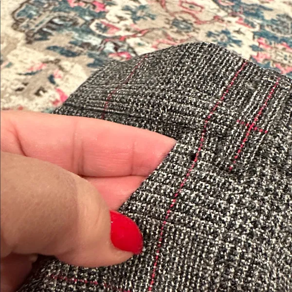 Helmut Lang Black Gray Red Plaid Mini Skirt 28 - Image 10