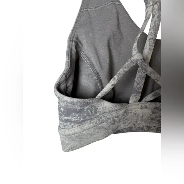 Lululemon Flow Freely Bra Washed Marble Alpine White Silverscreen Size‎ 4 - Image 7