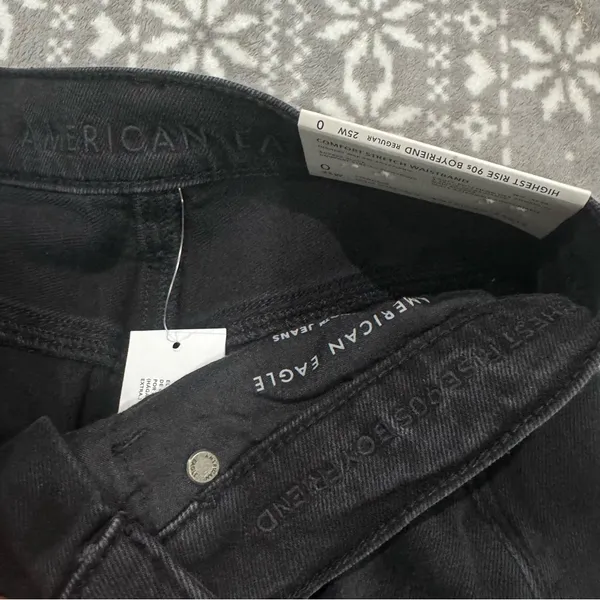 NWT American Eagle Comfort Stretch Waistband Highest Rise 90's Boyfriend‎ Size 0 - Image 4