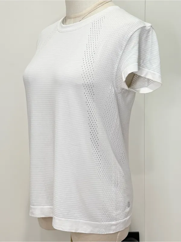 Lululemon Train to Be Short-Sleeve Shirt 6 White Running Workout Activewear - Image 7