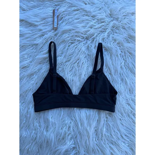 Skims Fits Everybody Triangle Bralette Onyx Size Medium - Image 4