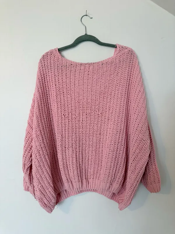 Light Pink Chunky Knit Sweater - Image 2