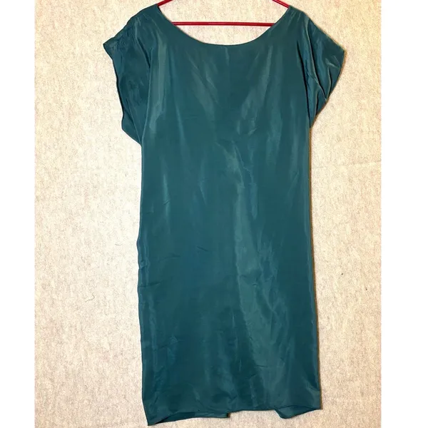 M.S.S.P. Max Studio Speciality Products XL Emerald Green Ruched Draped Dress NWT - Image 3