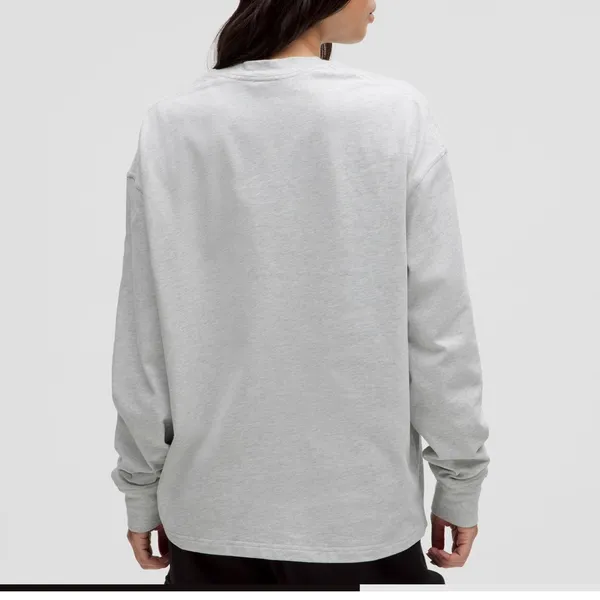 lululemon heavyweight cotton crewneck Gray Long Sleeve Tee. NWT XL - Image 3