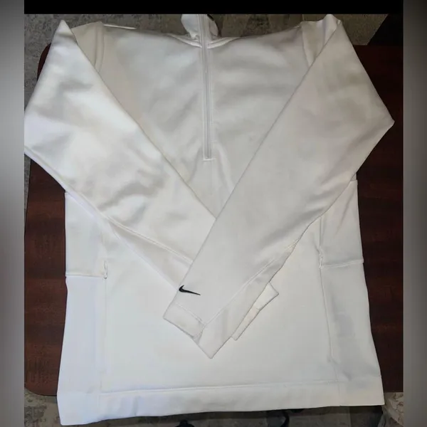 Nike golf women 1/2 zip cover-up Long sleeve size M White-Zip Pullover - Image 5