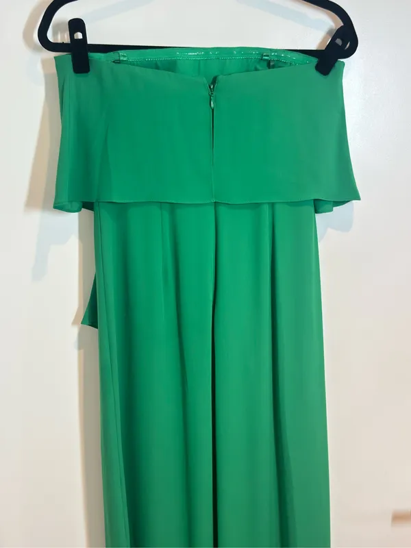 BCBGMaxAzria Green Felicity Strapless Gown Size 4 - Image 11