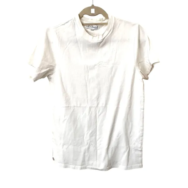 LUCY NAGLE Cotton Classic Crewneck Tee White X-Small‎ - Image 2