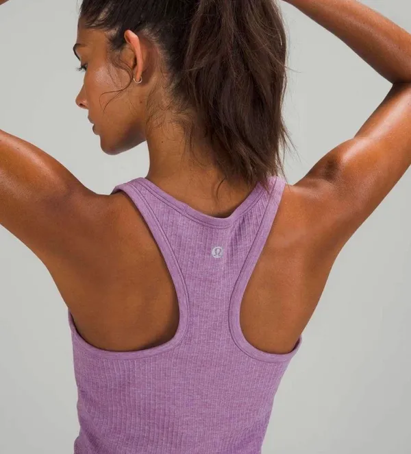 Ebb to Street Racerback Crop Tank Wisteria Purple - Image 2