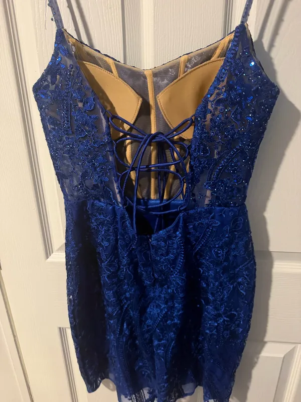 Blue Sherri Hill Dress Homecoming Royal Blue - Image 2