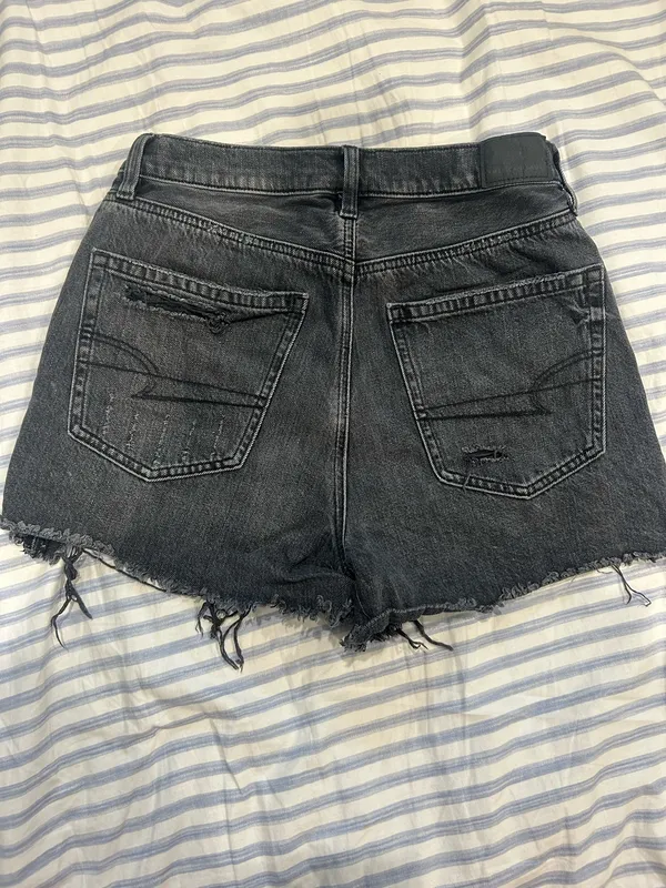 American Eagle Shorts Jean Stretch Black Denim  - Image 3