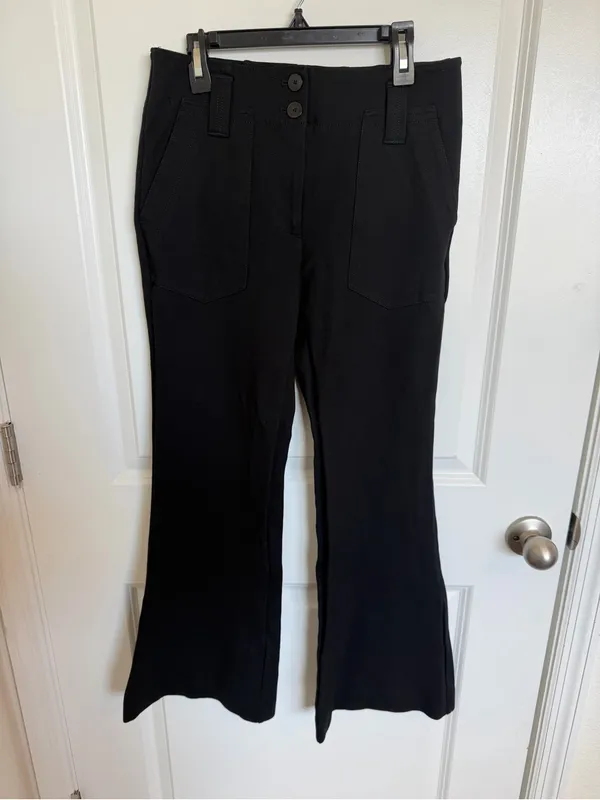 Anthropologie Maeve The Naomi Ponte Wide-Leg Flare Pants 2 Petite - Image 3