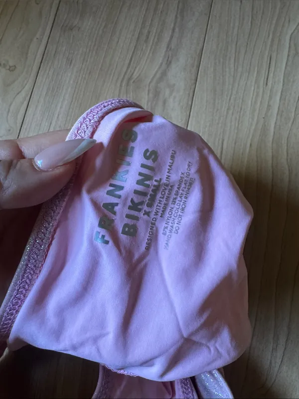 Frankie's Bikinis Pink Shimmer Bikini Bottoms - Image 3