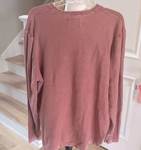 Cozy Blush Ribbed Grunge Pullover Pink Size XXL - Image 9