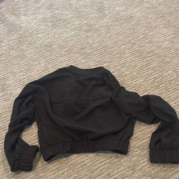 Zara Black Bomber Jacket - Image 2