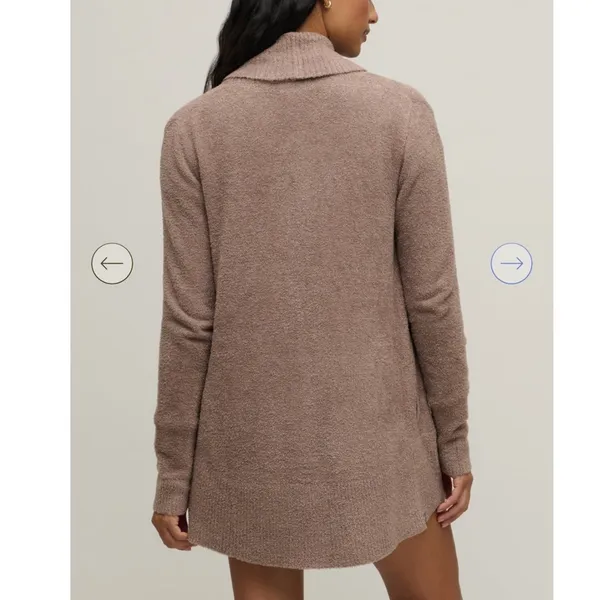 Barefoot Dreams CozyChic Lite Circle Cardi Taupe Open Front Cardigan‎ 423 XL - Image 3