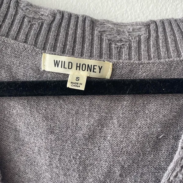 Wild Honey Grey Distressed Sweater - Image 3