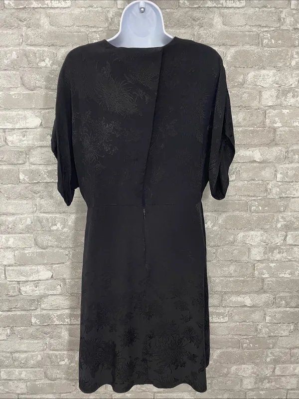 MNG Suit Black Jacquard Midi Shift Dress - Image 3