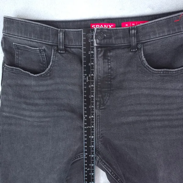 Spanx Shape Jeans Women XL Petite Black Authentic 360 90s Straight Leg 21596Q - Image 9