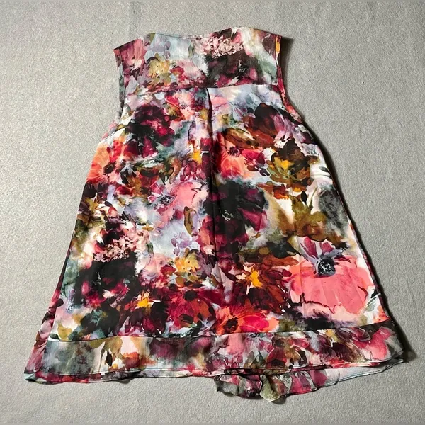 Simply Vera Vera Wang Sleeveless Floral Blouse Women’s Medium Career Top - Image 7