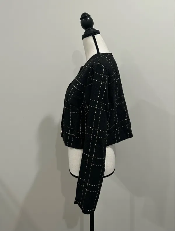 Sason Cropped Blazer Black Size XL - Image 3