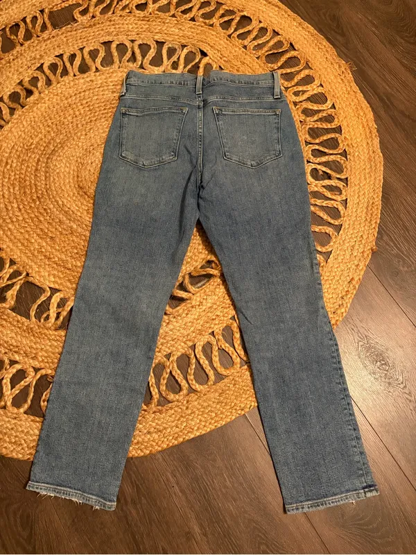 J. Crew High-Rise Straight Leg Blue Denim Jeans - Image 3
