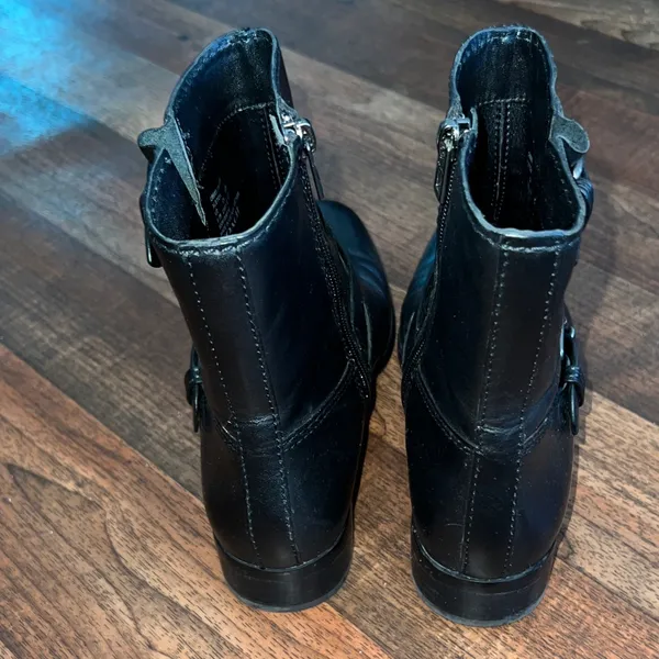 Coach Black Leather Moto Boots - Image 4