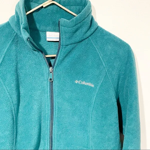 Columbia Womens Medium Green Fleece Full Zip Up‎ Jacket - Image 2