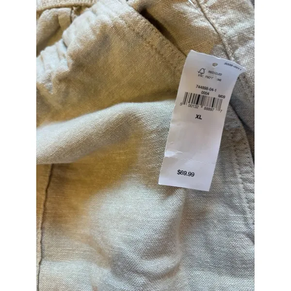 GAP NEW Pull On Wide Leg Linen Blend Pants Womens Size XL Beige - Image 11