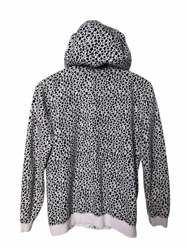 Famous Stars & Straps Dalmatian Animal Print Zip Hoodie Y2K Emo Large - Image 2