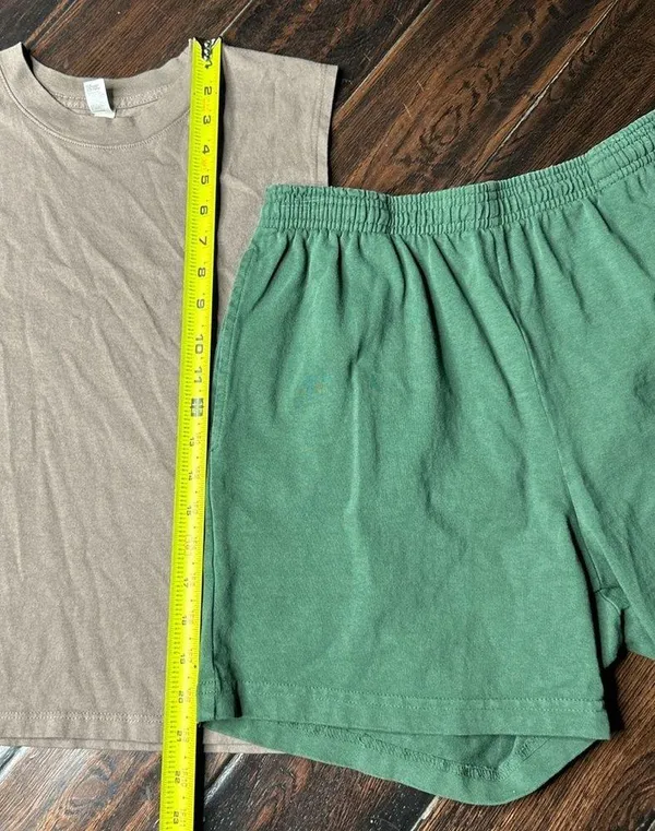 Tank top and shorts set cotton Los Angeles Apparel casual basic Summer coastal - Image 3