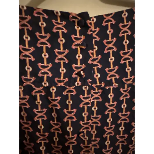 Lilly Pulitzer Silk Ruffle Front Navy And Pink Blouse Shirt Sz 2 Beachy Preppy‎ - Image 4