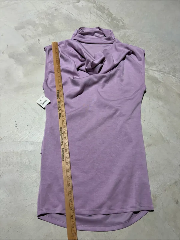 Free people NWT Sleeveless Cowl Neck dress purple MSRP$128 medium - Image 3