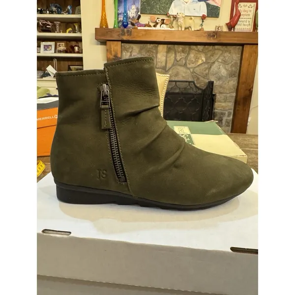 Josef Seibel Josef Seibel‎ Naly 61 Size 37 Olive Suede - Image 2