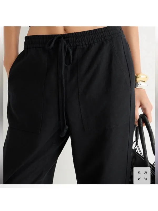 J.Crew Seaside Linen Blend Pant- Size Medium Tall - Image 3
