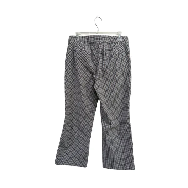 J.Crew Kelsey Pant 8 Multi Color Gingham Check Stretch Flare Preppy Trousers - Image 3