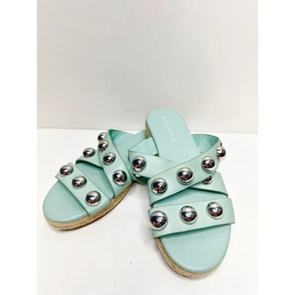 Marc Fisher Sandals Womens Size‎ 6 Green Prisca Crisscross Espadrille Slides - Image 7