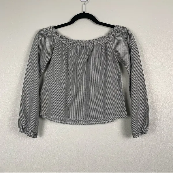 BRANDY Melville Theia‎ Off The Shoulder Striped Top S - Image 6