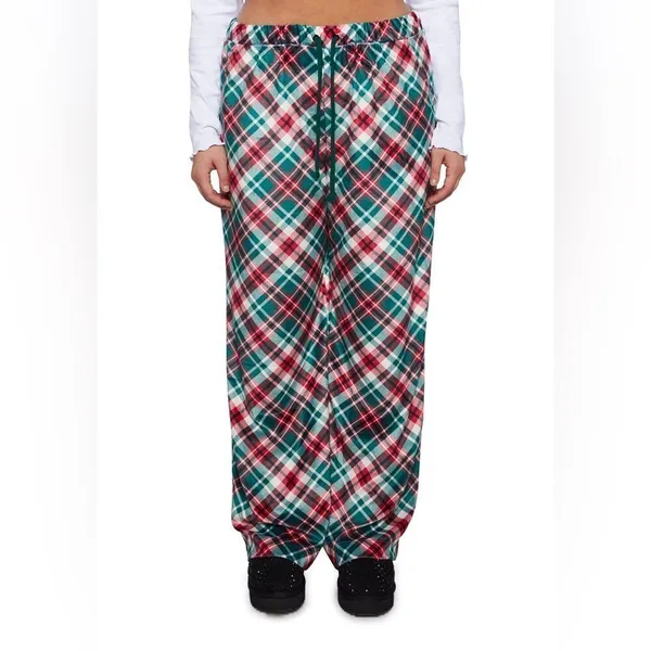 Dollskill Candy Cane Plaid Sweatpants XL NWT IN PACKAGE - Image 9