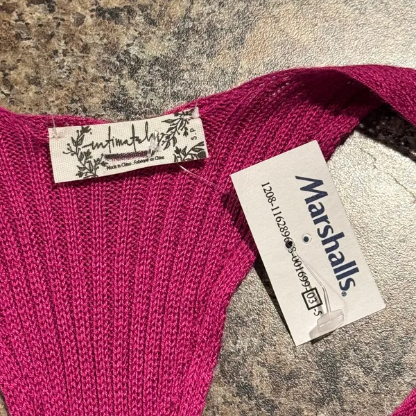 NWT Free People Crop Tank Top Ribbed Racerback Y2K Coquette Festival Pink Small - Image 2