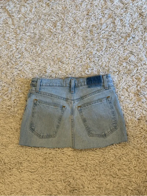 Abercrombie and fitch Light Wash Denim Mini Skirt - Women - Image 3