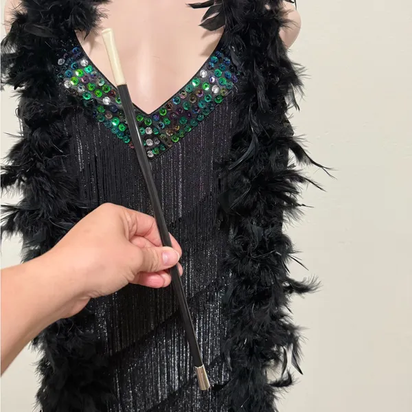 Flapper Costume woman dress size XL with accessories pictured halloween dress up - Image 7
