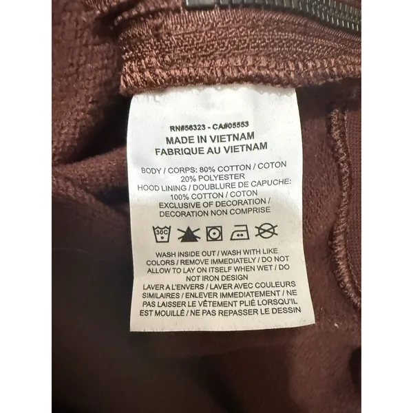 Nike Sportswear Essentials Women’s Brown Hooded Cropped Sweater Size M - Image 11