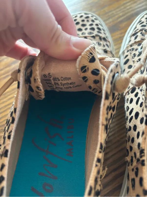 Blowfish Leopard Print Tan Casual Sneakers - Image 3