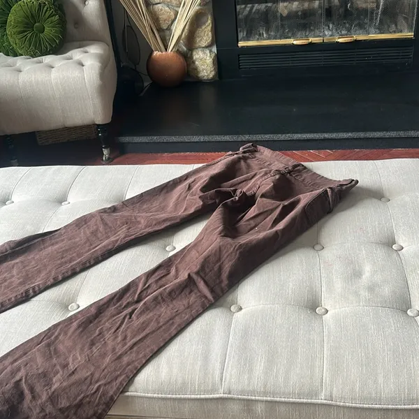 J Galt Brandy Melville Brown Flare Pants Size Small - Image 8