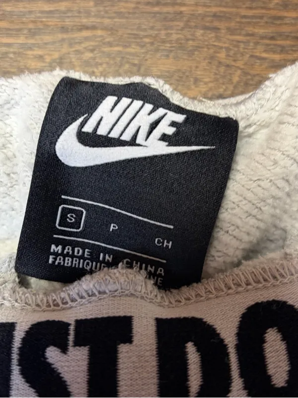 Nike Sportswear Club Fleece Joggers Women's Small Gray Just Do It Sweatpants - Image 7