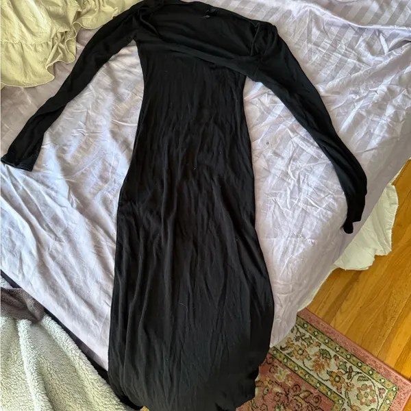Skims black long sleeve dress - Image 2