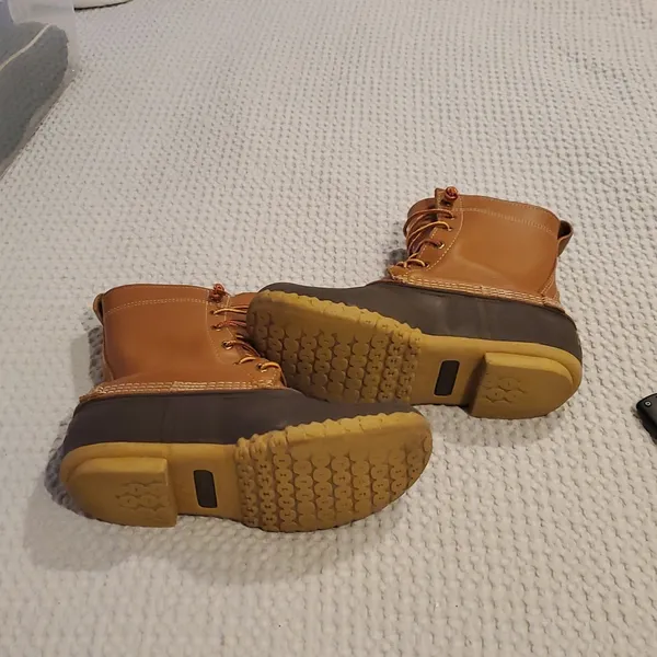 L.L. Bean Tan & Brown Rain/Snow Boots/Sturdy Sole & Comfortable (30) - Image 4