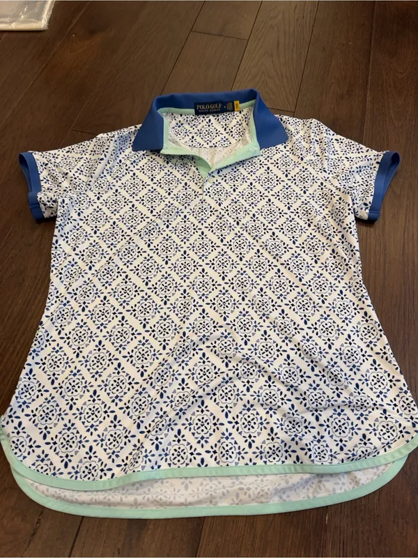 Ralph Lauren Golf Graphic Jersey Polo Shirt Size Medium - C4-091 - Image 3